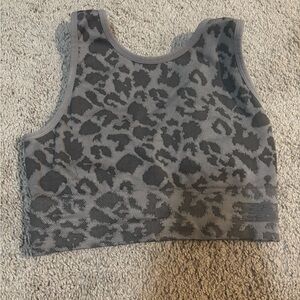 New Balance Gray Leopard Print Tank Top